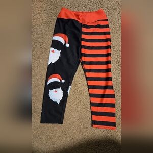 Festive Santa Striped Leggings